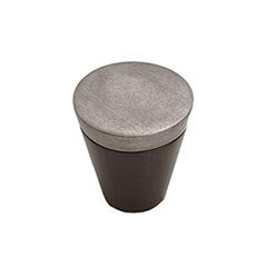 Hardware International [04-702-EP] Solid Bronze Cabinet Knob - Curve Series - Espresso / Platinum Finish - 1 1/8" Dia.