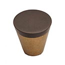 Hardware International [04-703-CE] Solid Bronze Cabinet Knob - Curve Series - Champagne / Espresso Finish - 1 3/8" Dia.