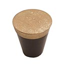 Hardware International [04-703-EC] Solid Bronze Cabinet Knob - Curve Series - Espresso / Champagne Finish - 1 3/8" Dia.