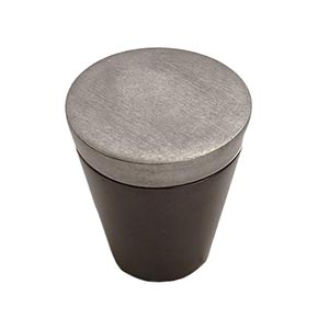 Hardware International [04-703-EP] Solid Bronze Cabinet Knob - Curve Series - Espresso / Platinum Finish - 1 3/8" Dia.