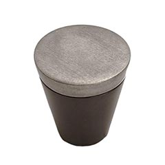 Hardware International [04-703-EP] Solid Bronze Cabinet Knob - Curve Series - Espresso / Platinum Finish - 1 3/8&quot; Dia.