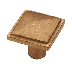 Hardware International [06-501-C] Solid Bronze Cabinet Knob - Mission Series - Champagne Finish - 1&quot; Sq.