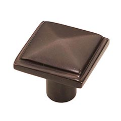 Hardware International [06-501-E] Solid Bronze Cabinet Knob - Mission Series - Espresso Finish - 1" Sq.