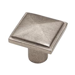 Hardware International [06-501-P] Solid Bronze Cabinet Knob - Mission Series - Platinum Finish - 1&quot; Sq.