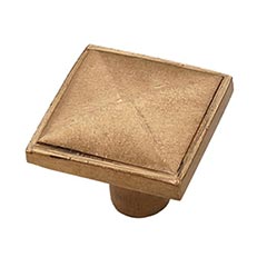 Hardware International [06-502-C] Solid Bronze Cabinet Knob - Mission Series - Champagne Finish - 1 1/4&quot; Sq.