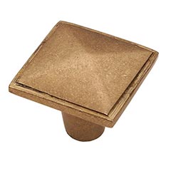 Hardware International [06-503-C] Solid Bronze Cabinet Knob - Mission Series - Champagne Finish - 1 1/2&quot; Sq.