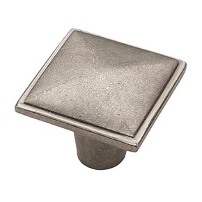 Hardware International [06-503-P] Solid Bronze Cabinet Knob - Mission Series - Platinum Finish - 1 1/2" Sq.