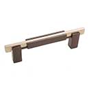 Hardware International [01-106-EP] Solid Bronze Cabinet Pull Handle - Oversized - Edge Series - Espresso / Platinum Finish - 6&quot; C/C - 8&quot; L