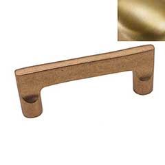 Hardware International [05-103-SB] Solid Brass Cabinet Pull Handle - Standard Sized - Mission Series - Satin Brass Finish - 3&quot; C/C - 3 1/2&quot; L