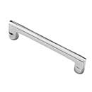 Hardware International [05-104-PC] Solid Brass Cabinet Pull Handle - Standard Sized - Mission Series - Polished Chrome Finish - 4" C/C - 4 1/2" L