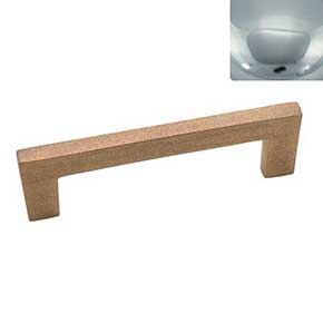 Hardware International [06-104-PC] Solid Brass Cabinet Pull Handle - Standard Sized - Mission Series - Polished Chrome Finish - 4" C/C - 4 1/2" L