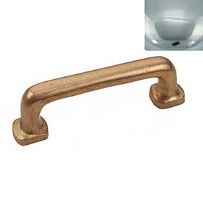 Hardware International [08-103-PC] Solid Bronze Cabinet Pull Handle - Standard Sized - Renaissance Series - Polished Chrome Finish - 3" C/C - 3 5/8" L