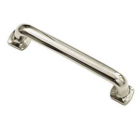 Hardware International [08-104-PN] Solid Bronze Cabinet Pull Handle - Standard Sized - Renaissance Series - Polished Nickel Finish - 4" C/C - 4 3/4" L