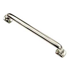 Hardware International [08-106-PN] Solid Brass Cabinet Pull Handle - Oversized - Renaissance Series - Polished Nickel Finish - 6&quot; C/C - 7&quot; L