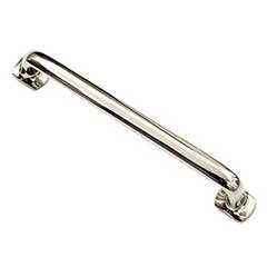 Hardware International [08-106-PN] Solid Brass Cabinet Pull Handle - Oversized - Renaissance Series - Polished Nickel Finish - 6" C/C - 7" L