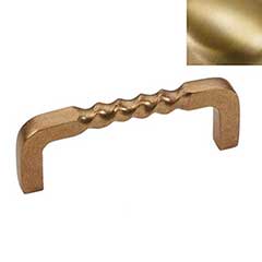 Hardware International [09-103-SB] Solid Brass Cabinet Pull Handle - Standard Sized - Mission Series - Satin Brass Finish - 3&quot; C/C - 3 3/8&quot; L