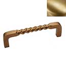 Hardware International [09-105-SB] Solid Brass Cabinet Pull Handle - Oversized - Mission Series - Satin Brass Finish - 5&quot; C/C - 5 3/8&quot; L