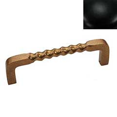 Hardware International [09-105-BL] Solid Brass Cabinet Pull Handle - Oversized - Mission Series - Flat Black Finish - 5&quot; C/C - 5 3/8&quot; L