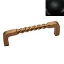 Hardware International [09-105-BL] Solid Brass Cabinet Pull Handle - Oversized - Mission Series - Flat Black Finish - 5&quot; C/C - 5 3/8&quot; L