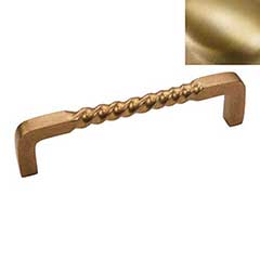 Hardware International [09-196-SB] Solid Brass Cabinet Pull Handle - Standard Sized - Mission Series - Satin Brass Finish - 96mm C/C - 4 1/8&quot; L