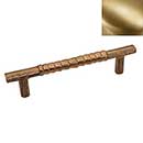 Hardware International [10-105-SB] Solid Brass Cabinet Pull Handle - Oversized - Natural Series - Satin Brass Finish - 5" C/C - 6 3/8" L