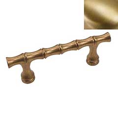 Hardware International [11-103-SB] Solid Brass Cabinet Pull Handle - Standard Sized - Natural Series - Satin Brass Finish - 3&quot; C/C - 4 1/4&quot; L