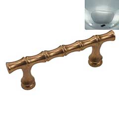 Hardware International [11-104-PC] Solid Bronze Cabinet Pull Handle - Standard Sized - Natural Series - Polished Chrome Finish - 4&quot; C/C - 5 5/8&quot; L