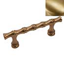 Hardware International [11-104-SB] Solid Bronze Cabinet Pull Handle - Standard Sized - Natural Series - Satin Brass Finish - 4" C/C - 5 5/8" L