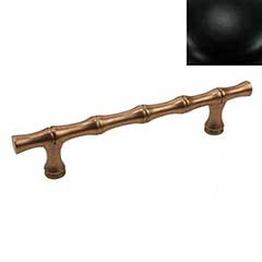 Hardware International [11-106-BL] Solid Brass Cabinet Pull Handle - Oversized - Natural Series - Flat Black Finish - 6&quot; C/C - 8 1/2&quot; L