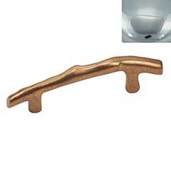 Hardware International [12-103-PC] Solid Brass Cabinet Pull Handle - Standard Sized - Natural Series - Polished Chrome Finish - 3&quot; C/C - 4 5/8&quot; L