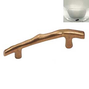 Hardware International [12-103-PN] Solid Bronze Cabinet Pull Handle - Standard Sized - Natural Series - Polished Nickel Finish - 3" C/C - 4 5/8" L