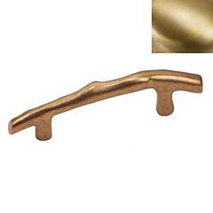 Hardware International [12-103-SB] Solid Brass Cabinet Pull Handle - Standard Sized - Natural Series - Satin Brass Finish - 3&quot; C/C - 4 5/8&quot; L