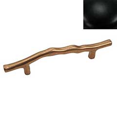 Hardware International [12-105-BL] Solid Brass Cabinet Pull Handle - Oversized - Natural Series - Flat Black Finish - 5&quot; C/C - 7 7/8&quot; L