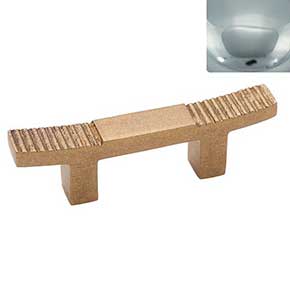 Hardware International [14-102-PC] Solid Brass Cabinet Pull Handle - Standard Sized - Deco Series - Polished Chrome Finish - 2" C/C - 4" L