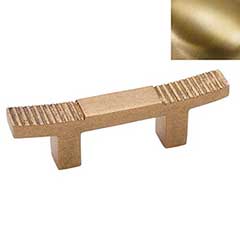 Hardware International [14-102-SB] Solid Brass Cabinet Pull Handle - Standard Sized - Deco Series - Satin Brass Finish - 2&quot; C/C - 4&quot; L