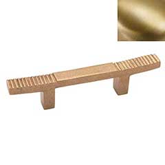 Hardware International [14-103-SB] Solid Brass Cabinet Pull Handle - Standard Sized - Deco Series - Satin Brass Finish - 3&quot; C/C - 6&quot; L