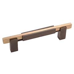 Hardware International [01-103-EC] Solid Bronze Cabinet Pull Handle - Standard Sized - Edge Series - Espresso / Champagne Finish - 3&quot; C/C - 3 3/4&quot; L