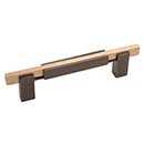 Hardware International [01-103-EC] Solid Bronze Cabinet Pull Handle - Standard Sized - Edge Series - Espresso / Champagne Finish - 3" C/C - 3 3/4" L