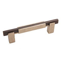 Hardware International [01-103-PE] Solid Bronze Cabinet Pull Handle - Standard Sized - Edge Series - Platinum / Espresso Finish - 3&quot; C/C - 3 3/4&quot; L