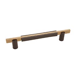 Hardware International [01-203-EC] Solid Bronze Cabinet Pull Handle - Standard Sized - Edge Series - Espresso / Champagne Finish - 3&quot; C/C - 4 3/8&quot; L