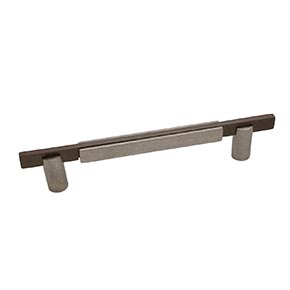 Hardware International [01-204-PE] Solid Bronze Cabinet Pull Handle - Standard Sized - Edge Series - Platinum / Espresso Finish - 4" C/C - 5 5/8" L