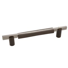 Hardware International [01-206-EP] Solid Bronze Cabinet Pull Handle - Oversized - Edge Series - Espresso / Platinum Finish - 6&quot; C/C - 7 3/8&quot; L