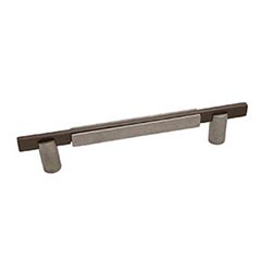 Hardware International [01-296-PE] Solid Bronze Cabinet Pull Handle - Standard Sized - Edge Series - Platinum / Espresso Finish - 96mm C/C - 5 3/8&quot; L