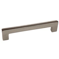 Hardware International [02-106-PE] Solid Bronze Cabinet Pull Handle - Oversized - Angle Series - Platinum / Espresso Finish - 6&quot; C/C - 6 3/4&quot; L