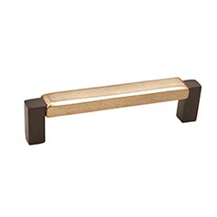 Hardware International [03-103-EC] Solid Bronze Cabinet Pull Handle - Standard Sized - Angle Series - Espresso / Champagne Finish - 3&quot; C/C - 3 1/8&quot; L