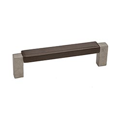 Hardware International [03-103-PE] Solid Bronze Cabinet Pull Handle - Standard Sized - Angle Series - Platinum / Espresso Finish - 3&quot; C/C - 3 1/8&quot; L