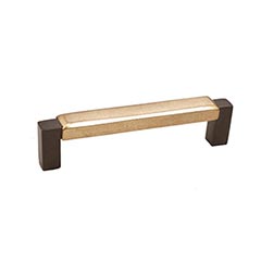 Hardware International [03-104-EC] Solid Bronze Cabinet Pull Handle - Standard Sized - Angle Series - Espresso / Champagne Finish - 4&quot; C/C - 4 1/4&quot; L