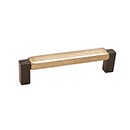 Hardware International [03-104-EC] Solid Bronze Cabinet Pull Handle - Standard Sized - Angle Series - Espresso / Champagne Finish - 4" C/C - 4 1/4" L