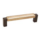 Hardware International [03-106-EC] Solid Bronze Cabinet Pull Handle - Oversized - Angle Series - Espresso / Champagne Finish - 6" C/C - 6 1/2" L