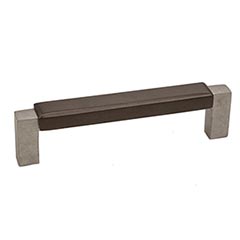 Hardware International [03-106-PE] Solid Bronze Cabinet Pull Handle - Oversized - Angle Series - Platinum / Espresso Finish - 6&quot; C/C - 6 1/2&quot; L